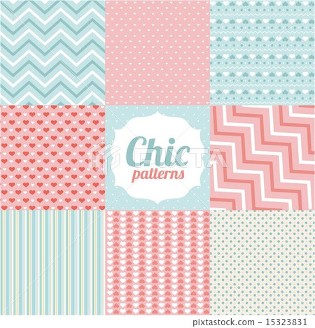 Patterns design over chic background vector illustration 15323831