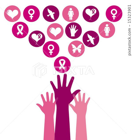 Breast cancer design over white background vector illustration Breast cancer design over white background vector illustration 15323901