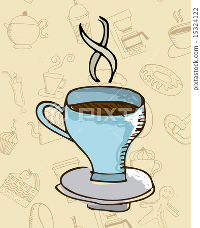 Coffee design over beige background vector illustration Coffee design over beige background vector illustration 15324122