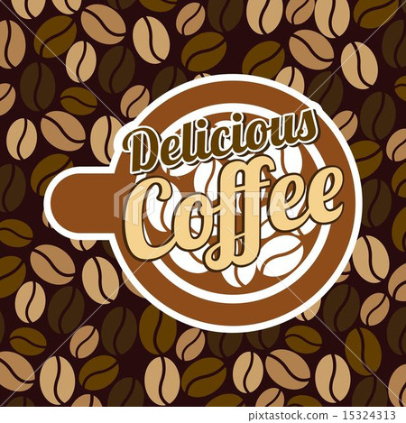 Coffee design over brown background vector illustration Coffee design over brown background vector illustration 15324313