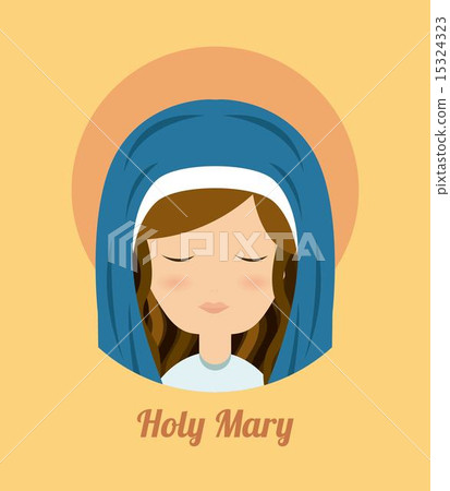 Mary design over yellow background vector illustration Mary design over yellow background vector illustration 15324323