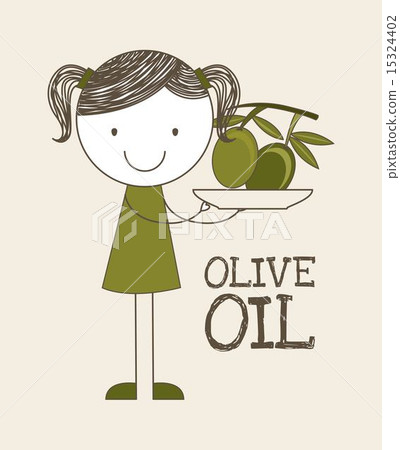 Olives design over beige background vector illustration 15324402