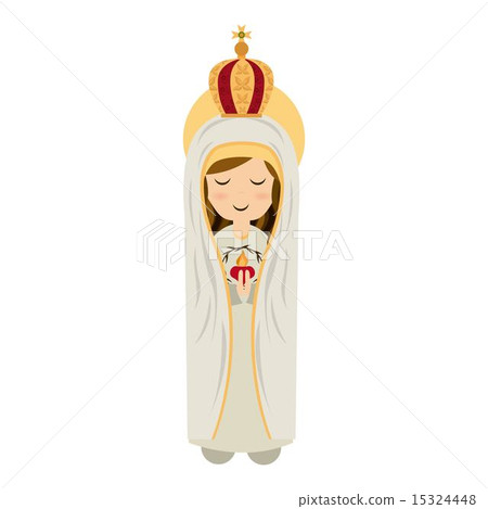 Holy Mary design over white background vector illustration Holy Mary design over white background vector illustration 15324448