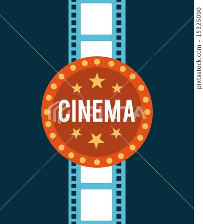 Cinema design over blue background vector illustration Cinema design over blue background vector illustration 15325090