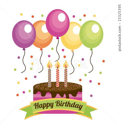 Birthday design over white background vector illustration Birthday design over white background vector illustration 15325395