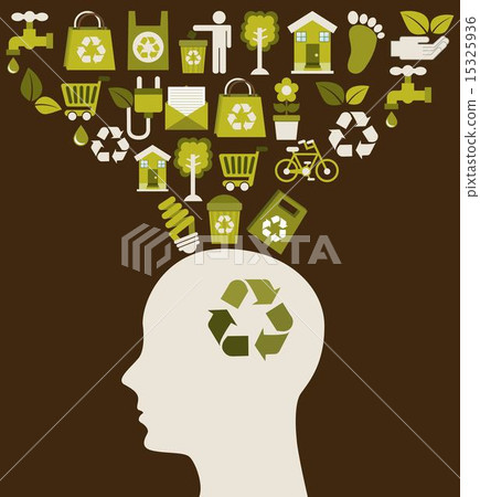 Ecology design over brown background vector illustration Ecology design over brown background vector illustration 15325936