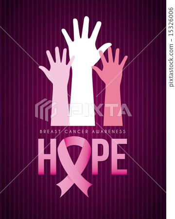 Breast cancer design over pink background vector illustration Breast cancer design over pink background vector illustration 15326006