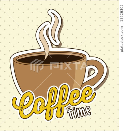 Coffee design over yellow background vector illustration 15326302