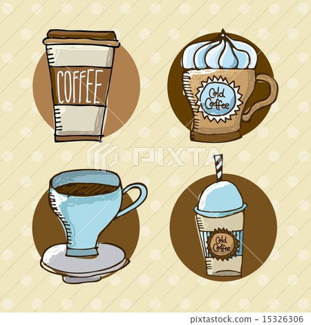 Coffee design over beige background vector illustration 15326306