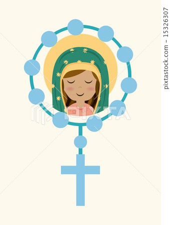 Holy Mary design over beige background vector illustration Holy Mary design over beige background vector illustration 15326307