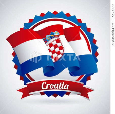 Croatia design over gray background vector illustration Croatia design over gray background vector illustration 15326482