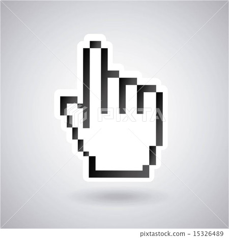 Hand design over gray background vector illustration Hand design over gray background vector illustration 15326489