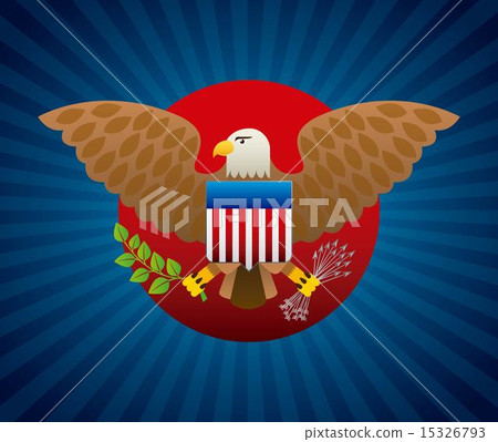 USA design over blue stripes background vector illustration USA design over blue stripes background vector illustration 15326793