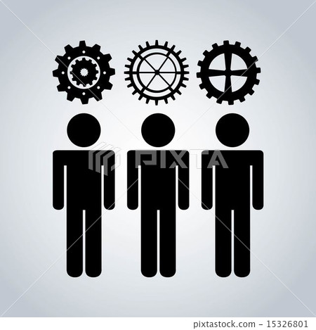 Gears design over gray background vector illustration 15326801