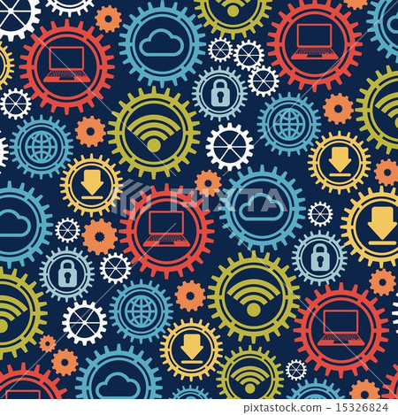Technology design over blue background vector illustration 15326824