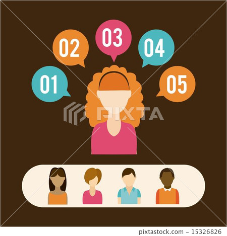 People design over brown background vector illustration People design over brown background vector illustration 15326826