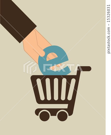 E-commerce design over beige background vector illustration 15326831