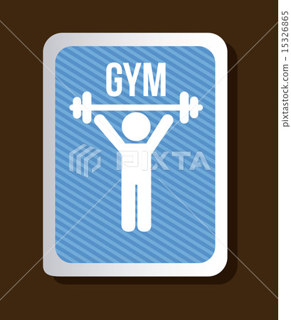Fitness design over brown background vector illustration 15326865