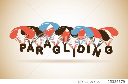 Paragliding design over beige background vector illustration 15326879