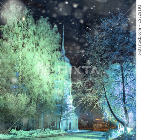 church snow winter 15328193