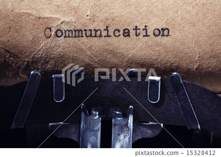 Vintage inscription made by typewriter 15328412