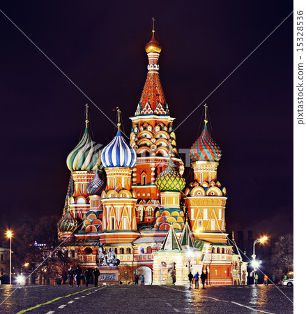 St. Basil Cathedral, Moscow Kremlin, night St. Basil Cathedral, Moscow Kremlin, night 15328536