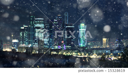 moscow-city night landscape moscow-city night landscape 15328619
