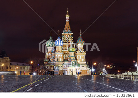 St. Basil Cathedral, Moscow Kremlin, night St. Basil Cathedral, Moscow Kremlin, night 15328661