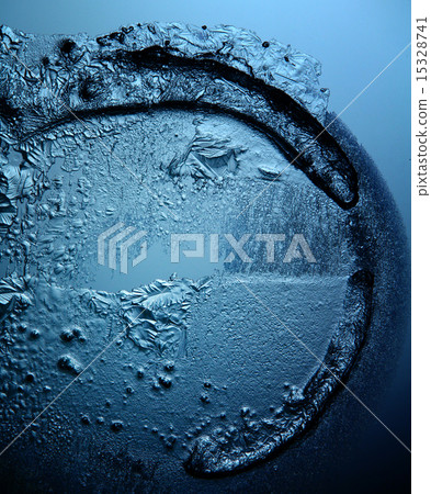 ice texture, macro, blue broken cold the background 15328741