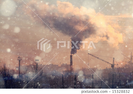 industry chimney smoke greenhouse effect 15328832