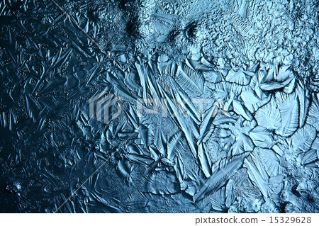 ice texture, macro, blue broken cold the background 15329628