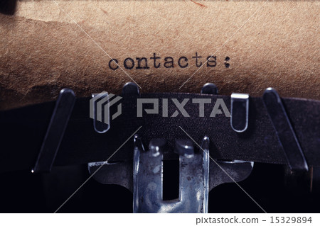 Vintage inscription made by typewriter 15329894