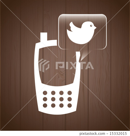 mobile design over wooden background vector illustration.. mobile design over wooden background vector illustration.. 15332015