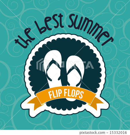 Summer design over green background vector illustration Summer design over green background vector illustration 15332016