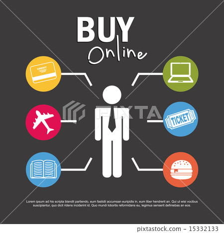 Shopping design over gray background vector illustration 15332133