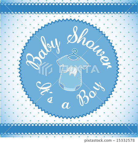 Baby shower design over blue background vector illustration Baby shower design over blue background vector illustration 15332578