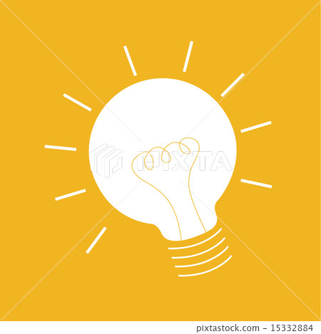bulb design over yellow background vector illustration bulb design over yellow background vector illustration 15332884