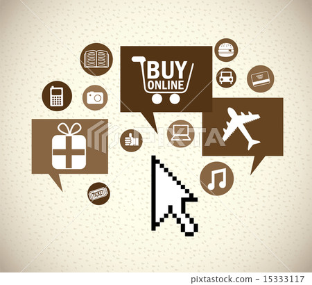 buy on line design over pattern background vector illustration 15333117