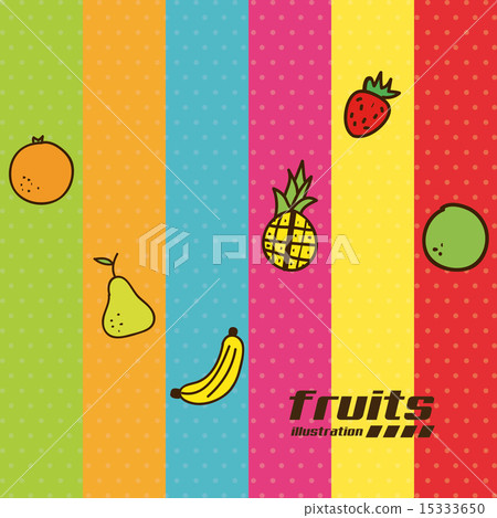 Fruits design over colorful background vector... - Stock Illustration ...