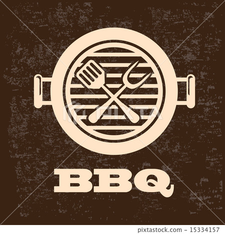 bbq design over pattern background vector illustration bbq design over pattern background vector illustration 15334157