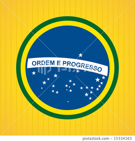 Brazil design over yellow background vector illustration Brazil design over yellow background vector illustration 15334163
