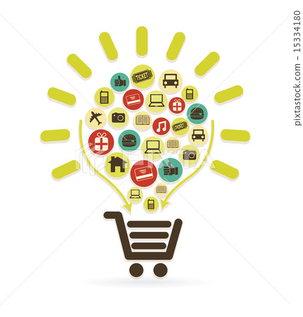 Shopping design over white background vector illustration 15334180