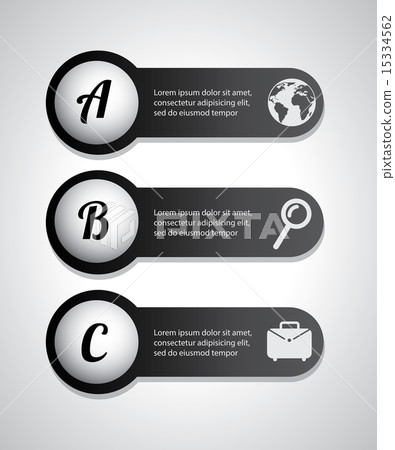 letters infographics over gray background vector illustration letters infographics over gray background vector illustration 15334562