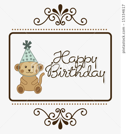 Birthday design over white background vector illustration 15334617