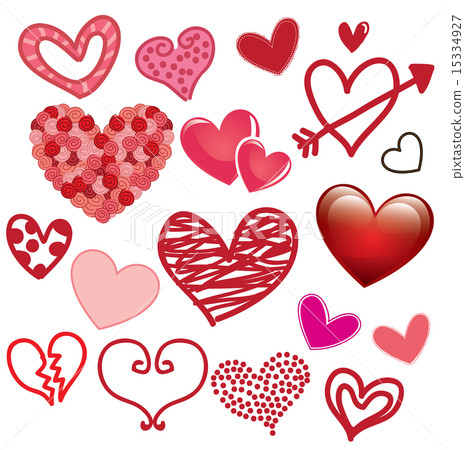 hearts icons over white background vector illustration 15334927