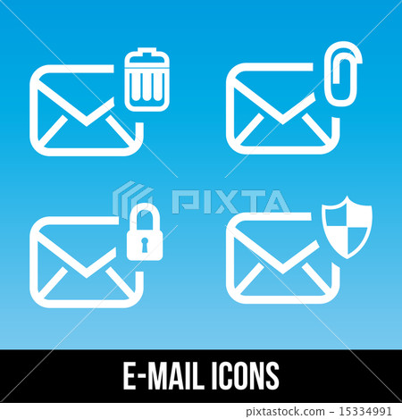 Email design over blue background vector illustration 15334991