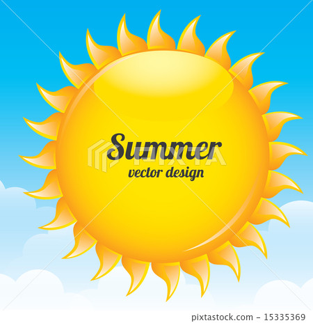 summer design over sky background vector illustration 15335369
