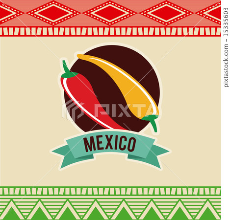 Mexico design over beige background vector illustration 15335603