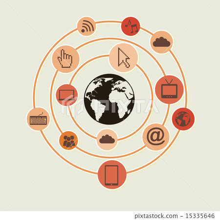 networking design over gray background vector illustration 15335646