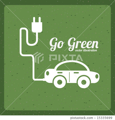 eco design over green background vector illustration 15335699